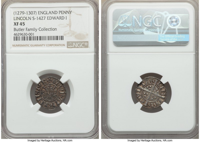 Edward I (1279-1307) Penny ND (1280-1281) XF45 NGC, Lincoln mint, Class 3c, S-14...