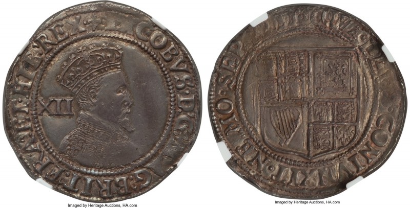 James I (1603-1625) Shilling ND (1604-05) AU55 NGC, S-2654, North-2099. A handso...
