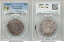 James I (1603-1625) Shilling ND (1604-1605) AU55 PCGS, Tower mint, lis mm, Second Coinage, Third Bust, KM26, S-2654. Outranked by only a single exampl...