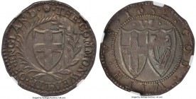 Commonwealth 6 Pence 1652 AU55 NGC, S-3219, North-2726, ESC-1486. 3.04gm. Magnificent, a Puritan rarity in stellar preservation with sublime toning. T...