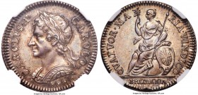 Charles II silver Proof Pattern Farthing 1665 PR64 NGC, KM-PnR33, Peck-407. Reeded ("straight-grained") edge. The top graded specimen of this very sca...