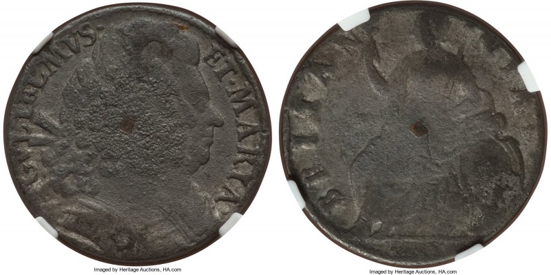 Pair of Certified Mixed 1/2 Pennies NGC,  1) William & Mary tin 1692 - XF45, KM4...