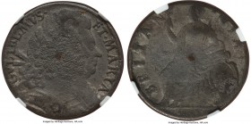 Pair of Certified Mixed 1/2 Pennies NGC,  1) William & Mary tin 1692 - XF45, KM475.2 2) George II 1734/3 - Fine Details (Corrosion), KM566 An intrigui...