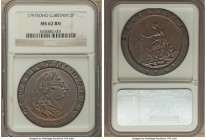 George III "Cartwheel" 2 Pence 1797-SOHO MS62 Brown NGC, Soho mint, KM619. A sublime striking featuring an unusually glassy white luminescence in the ...