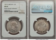 George III 1/2 Crown 1819 MS64 NGC, KM672. Fully blast-white and free of deposits with any imperfections kept to an absolute minimum. From the Butler ...