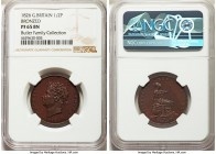 George IV bronzed Proof 1/2 Penny 1826 PR65 Brown NGC, Royal mint, KM692. A lovely maroon gem with fully expressed details and an inviting appearance....