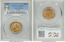 George IV gold Sovereign 1829 AU50 PCGS, KM696, S-3801. An attractive display of George IV's bare-headed bust in gold, and always a sought-after coin ...