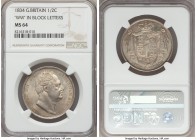 William IV 1/2 Crown 1834 MS64 NGC, KM714.2, S-3834. Variety with W.W. in block letters. Struck to a high level of precision with frosty elements in t...