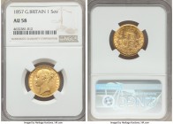 Victoria gold Sovereign 1857 AU58 NGC, KM736.1.

HID99912102018