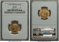 Victoria gold Sovereign 1857 AU50 NGC, Royal mint, KM736.1. Lightly worn, illustrated by minor flatness on the high points, with significant mint lust...