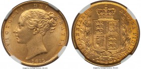 Victoria gold Sovereign 1862 MS63 NGC, KM736.1, S-3852D. A sparkling selection of attractive peach tone, muted luster abundant throughout the planchet...