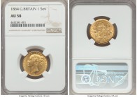 Victoria gold Sovereign 1864 AU58 NGC, KM735.2. 

HID99912102018