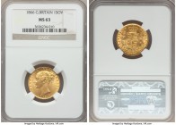 Victoria gold Sovereign 1866 MS63 NGC, KM736.2.

HID99912102018