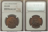 Victoria Penny 1878 MS64 Red and Brown NGC, KM755. The single-finest in the NGC census, this lovely penny comes blazing with neon orange elements and ...
