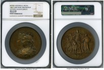 Victoria bronze "Golden Jubilee" Medal 1887 MS63 Brown NGC, by A. Schraff, Eimer-1732, BHM-3284, 80mm. Obv. Conjoined bust of young and mature Victori...
