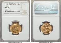 Edward VII gold Sovereign 1907 AU58 NGC, KM805.

HID99912102018