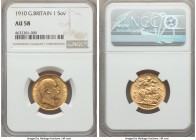 Edward VII gold Sovereign 1910 AU58 NGC, KM805.

HID99912102018