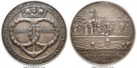 World War I silver Matte Specimen "Battle of Jutland" Medal (1916) SP65 PCGS,  BHM-4128, Eimer-1948. 75mm. By H. Stabler. A handsome, large-format iss...