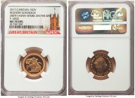 Elizabeth II gold "200th Anniversary of Pistrucci Sovereign" Sovereign 2017 MS70 Deep Prooflike NGC, KM-Unl. Plain edge. Struck on the day of the 200t...