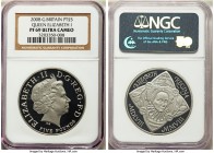 Elizabeth II platinum Proof Piefort "Elizabeth I" 5 Pounds 2008 PR69 Ultra Cameo NGC, British Royal Mint, cf. KM-P67 (in silver). APW 3.02 oz. Comes w...