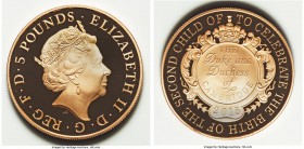 Elizabeth II gold Proof "Royal Birth" 5 Pounds 2015,  KM-Unl. Mintage: 400. Comes with original box and COA #9. AGW 1.17 oz.

HID99912102018