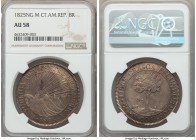 Central American Republic 8 Reales 1825 NG-M AU58 NGC, Guatemala City mint, KM4. An excellent specimen brimming with Mint State-quality glassy luster ...