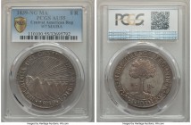 Central American Republic 8 Reales 1839/7 NG-MA/BA AU55 PCGS, Nueva Guatemala mint, KM4. Noticeably well-preserved and crackling with mint luster for ...