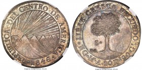 Central American Republic 8 Reales 1846/2 NG-MA MS62 NGC, Nueva Guatemala mint, KM4. Likely without match in terms of its singular eye appeal, this be...