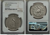 Republic Quetzal 1925 AU Details (Cleaned) NGC, Philadelphia mint, KM242. A most important and highly coveted type in any grade, standing as the first...