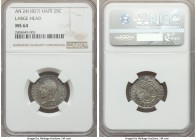 Republic 25 Centimes L'An 24 (1827) MS64 NGC, KM18.1. Large head variety and important as first year of issue.

HID99912102018