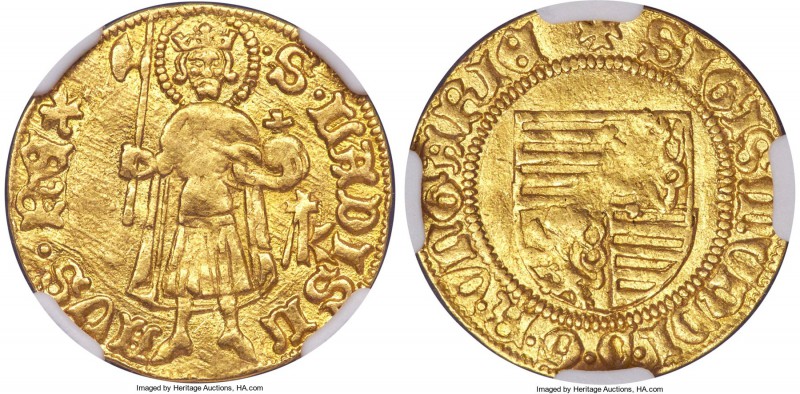 Sigismund (1387-1437) gold Goldgulden ND (c. 1411) MS63 NGC, Buda mint, 3.47gm, ...