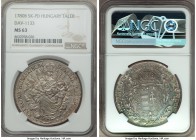 Maria Theresia Taler 1780 B SK-PD MS63 NGC, Kremnitz mint, KM386.2. Replete with Hungary's most iconic artistic motifs, rainbow opalescence emanating ...