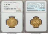 Maria Theresia gold 2 Ducat 1765-KB/KD AU Details (Cleaned) NGC, Kremnitz mint, KM379. AGW 0.2222 oz. 

HID99912102018