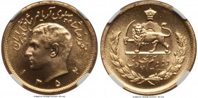 Muhammad Reza Pahlavi gold 2-1/2 Pahlavi SH 1354 (1975) MS67+ NGC, KM1201. A truly astounding issue, the piece displays a mesmerizing lustrous brillia...
