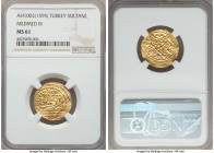 Ottoman Empire. Mehmed III (AH 1003-1012 / AD 1595-1603) gold Sultani AH 1003 (1595) MS61 NGC, Misr mint (in Egypt), Pere-323. Exceptionally struck, t...
