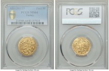 Ottoman Empire. Selim III gold Zeri Mahbub AH 1203 Year 13 (1801/2) MS64 PCGS, Islambul mint (in Turkey), KM523. A glimmering near-gem rendered in a s...