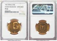 Republic gold Proof 50 Lirot JE 5723 (1962)-(b) PR65 NGC, Berne mint, KM40. Variety with mem. AGW 0.3933 oz.

HID99912102018