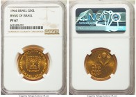 Republic gold Proof "Bank of Israel" 50 Lirot JE 5725 (1964)-(b) PR67 NGC, Berne mint, KM44. Comes with original mint hard plastic holder.

HID9991210...