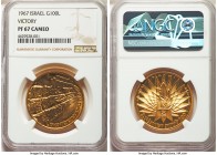 Republic gold Proof "Victory" 100 Lirot JE 5727 (1967)-(b) PR67 Cameo NGC, Berne mint, KM50. AGW 0.7866 oz.

HID99912102018