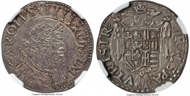 Naples & Sicily. Charles V (1516-1554) Tari ND IBR AU58 NGC, 6.25gm, MIR-140/1. A very handsome piece, even with the considerable obverse die shift wh...