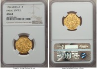 Papal States. Clement XIII gold Zecchino 1764-VI MS63 NGC, Rome mint, KM984. Stunning golden color with bold luster and radiant designs.

HID999121020...