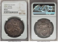 Papal States. Sede Vacante Scudo MDCCCXIX (1829)-B MS63 NGC, Rome mint, KM1303. Crisply struck, with an overly pleasing enunciation in the design moti...