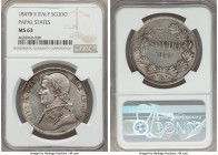 Papal States. Pius IX Scudo Anno II (1847)-B MS63 NGC, Rome mint, KM1336.1. Fully choice, with a pleasing satiny complexion, and a solid strike.

HID9...