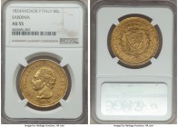 Sardinia. Carlo Felice gold 80 Lire 1824 (Anchor)-P AU55 NGC, Genoa mint, KM123.2.

HID99912102018