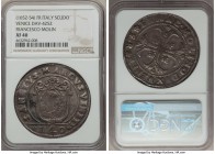 Venice. Francesco Molin Scudo ND (1652-1654)-FR XF40 NGC, KM209, Dav-4252. Steel-toned with little of the usual doubling in the marginal legends, and ...