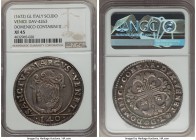 Venice. Domenico Contarini Scudo ND (1672-1673)-GL XF45 NGC, KM308, Dav-4263. A minor shift in the evenness of the flan is visible between SANCTVS MAR...