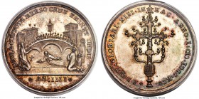 Venice. Ludovico Manin silver Specimen "Recovery of the Reliquary of Santa Croce" Medal Anno IV (1798) SP62 PCGS, 41mm, Voltolina-1811. By Antonio Sch...