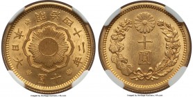 Meiji gold 10 Yen Year 42 (1909) MS64 NGC, KM-Y33. A beautiful near gem, well struck, with a full mint bloom.

HID99912102018