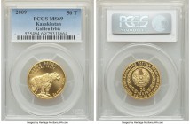 Republic gold "Golden Irbis" 50 Tenge 2009 MS69 PCGS, KM155. AGW 0.4994 oz.

HID99912102018