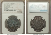 Charles & Johanna 4 Reales ND (1542-1555) M-G AU Details (Artificial Toning) NGC, Mexico City mint, 13.48gm, KM0018. Marvelously executed with a boldn...